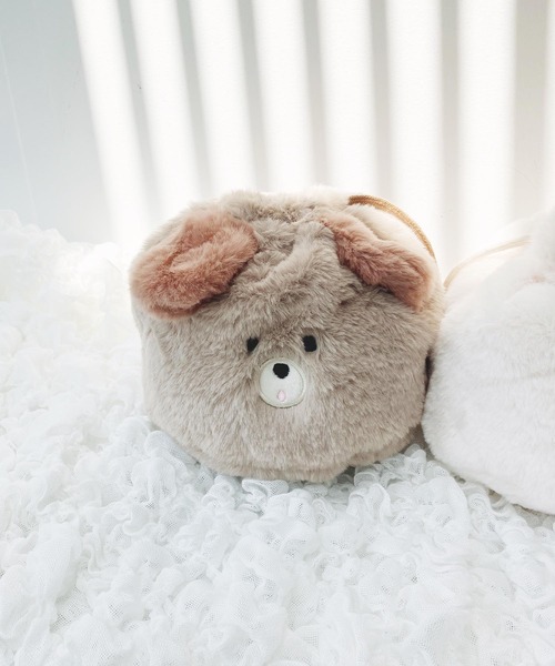 AS KNOW AS plus（アズノゥアズプラス）の「♪すふれあにまるポーチ（ポーチ・レディース・ホワイト/ベージュ/モカ/ホワイト×ブラック・FREE）」の8枚目の写真