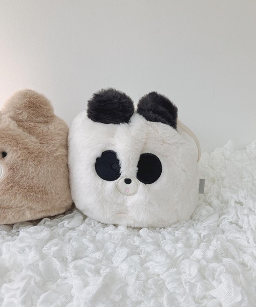 AS KNOW AS plus（アズノゥアズプラス）の「♪すふれあにまるポーチ（ポーチ・レディース・ホワイト/ベージュ/モカ/ホワイト×ブラック・FREE）」の10枚目の写真