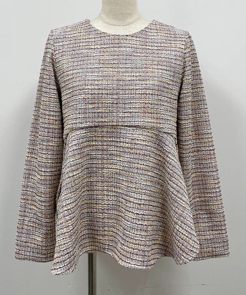 PICCIN(ピッチン)の「ツイード切替えカットソー(Tシャツ/カットソー・レディース・ブラック/ピンク・M)」の13枚目の写真