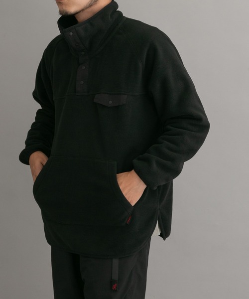 Gramicci（グラミチ）の「『別注』『ユニセックス』GRAMICCI　フリースプルオーバー（その他トップス・メンズ・ブラック/グレー・SMALL/MEDIUM/LARGE）」の5枚目の写真