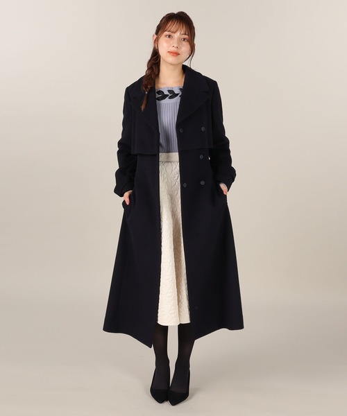 LAISSE PASSE（レッセパッセ）の「シャギーチェックコート（トレンチ