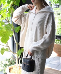 MLI'A | ハーフZIPプルオーバーニット(ニット/セーター)