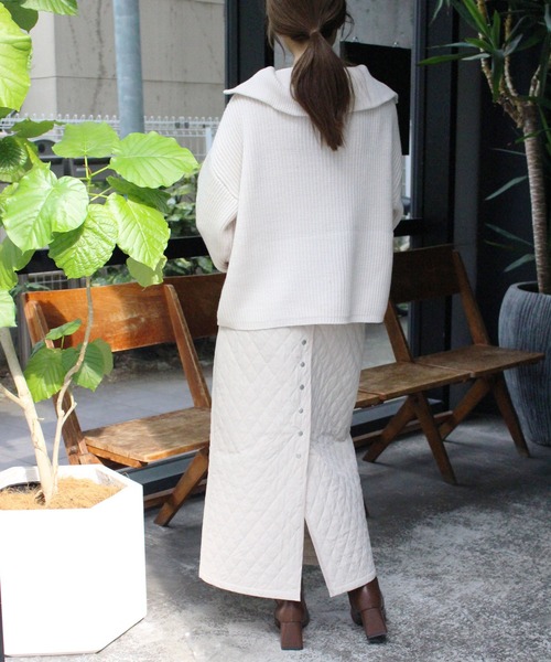 MLI'A（エムリア）の「ハーフZIPプルオーバーニット（ニット/セーター・レディース・アイボリー/ブラック/ブラウン/パープル/ピンク・M）」の11枚目の写真