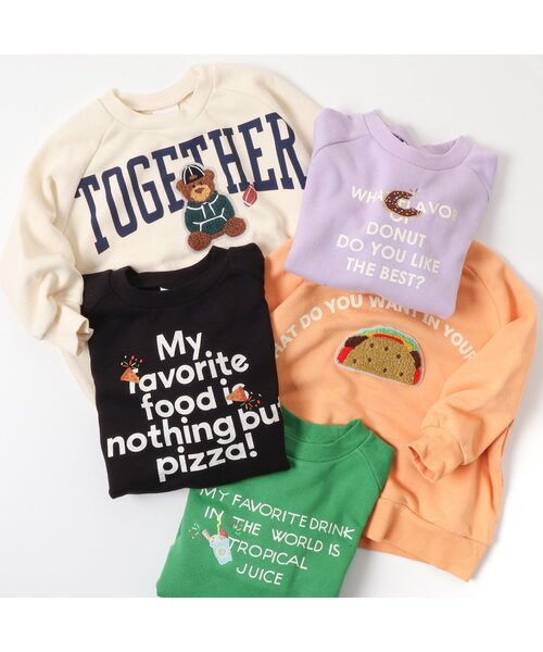 BREEZE（ブリーズ）の「フード＆アニマルモチーフトレーナー（スウェット・キッズ・ラベンダー/ライム/ブルー/レッド/オレンジ/グリーン/ブラウン/カーキ/オフホワイト/ブラック・120/90/130/100/80/110/140）」の11枚目の写真