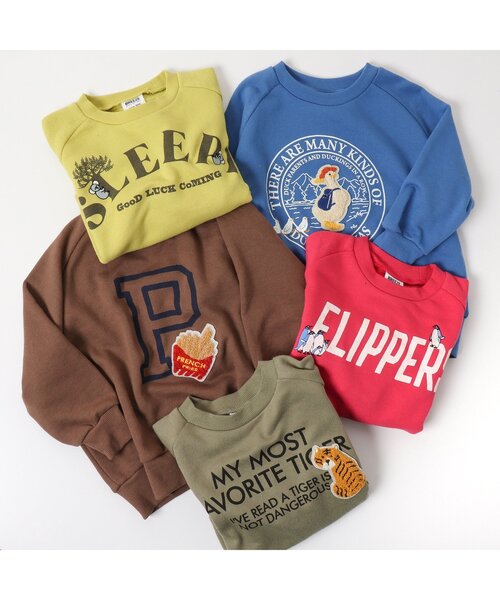 BREEZE（ブリーズ）の「フード＆アニマルモチーフトレーナー（スウェット・キッズ・ラベンダー/ライム/ブルー/レッド/オレンジ/グリーン/ブラウン/カーキ/オフホワイト/ブラック・120/90/130/100/80/110/140）」の12枚目の写真