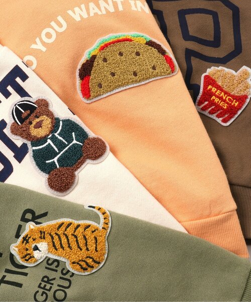 BREEZE（ブリーズ）の「フード＆アニマルモチーフトレーナー（スウェット・キッズ・ラベンダー/ライム/ブルー/レッド/オレンジ/グリーン/ブラウン/カーキ/オフホワイト/ブラック・120/90/130/100/80/110/140）」の21枚目の写真