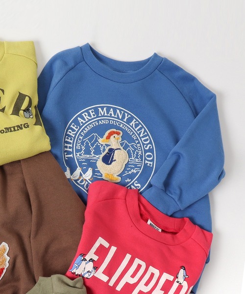 BREEZE（ブリーズ）の「フード＆アニマルモチーフトレーナー（スウェット・キッズ・ラベンダー/ライム/ブルー/レッド/オレンジ/グリーン/ブラウン/カーキ/オフホワイト/ブラック・120/90/130/100/80/110/140）」の8枚目の写真