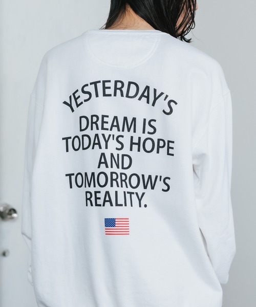 ＋81BRANCA（ハチイチブランカ）の「別注：+81BRANCA/ハチイチブランカ×NASA VINTAGE LIKE クルーネックスエット（スウェット・レディース・スミクロ/ホワイト/グレイッシュブルー・XL/L/M）」の18枚目の写真