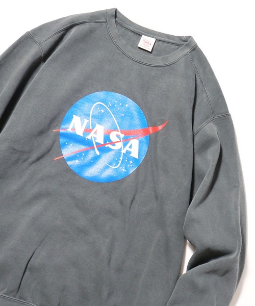 ＋81BRANCA（ハチイチブランカ）の「別注：+81BRANCA/ハチイチブランカ×NASA VINTAGE LIKE クルーネックスエット（スウェット・レディース・スミクロ/ホワイト/グレイッシュブルー・XL/L/M）」の15枚目の写真