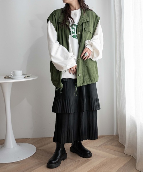 WEGO（ウィゴー）の「WEGO/【一部店限定】ティアードロングスカート（スカート・レディース・ブラック/ホワイト・FREE）」の12枚目の写真