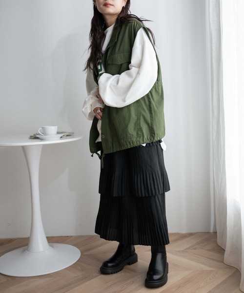 WEGO（ウィゴー）の「WEGO/【一部店限定】ティアードロングスカート（スカート・レディース・ブラック/ホワイト・FREE）」の13枚目の写真