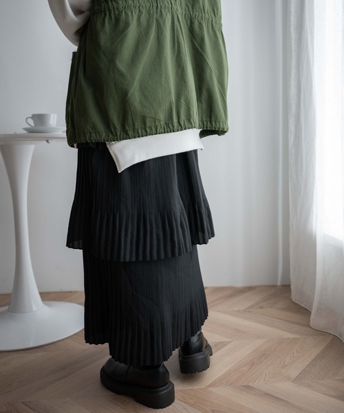 WEGO（ウィゴー）の「WEGO/【一部店限定】ティアードロングスカート（スカート・レディース・ブラック/ホワイト・FREE）」の9枚目の写真