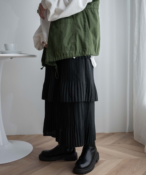 WEGO（ウィゴー）の「WEGO/【一部店限定】ティアードロングスカート（スカート・レディース・ブラック/ホワイト・FREE）」の8枚目の写真