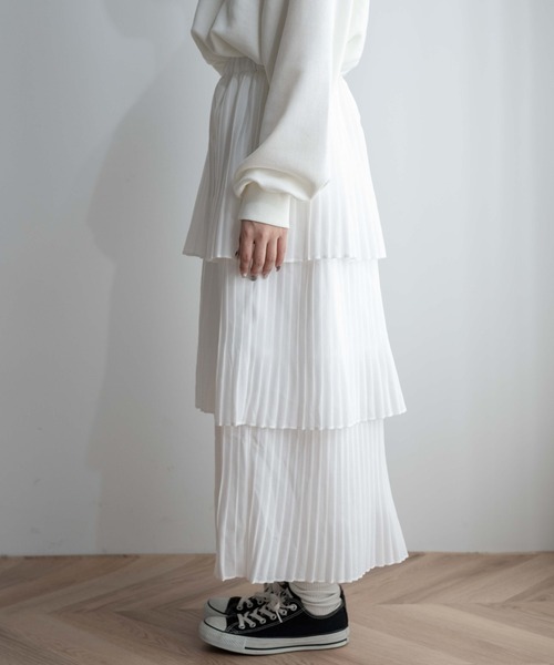 WEGO（ウィゴー）の「WEGO/【一部店限定】ティアードロングスカート（スカート・レディース・ブラック/ホワイト・FREE）」の19枚目の写真