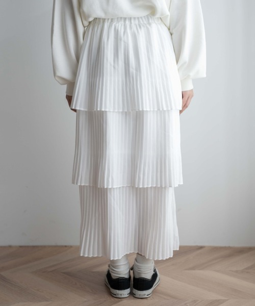WEGO（ウィゴー）の「WEGO/【一部店限定】ティアードロングスカート（スカート・レディース・ブラック/ホワイト・FREE）」の20枚目の写真