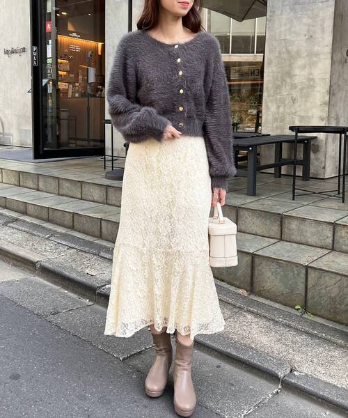 MAJESTIC LEGON（マジェスティックレゴン）の「フカフカストレッチブーツ①（ブーツ・レディース・アイボリー/ブラック/グレー・MEDIUM/LARGE/SMALL/X-LARGE）」の8枚目の写真