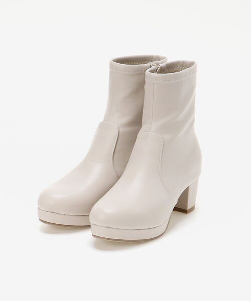 MAJESTIC LEGON（マジェスティックレゴン）の「フカフカストレッチブーツ①（ブーツ・レディース・アイボリー/ブラック/グレー・MEDIUM/LARGE/SMALL/X-LARGE）」の15枚目の写真