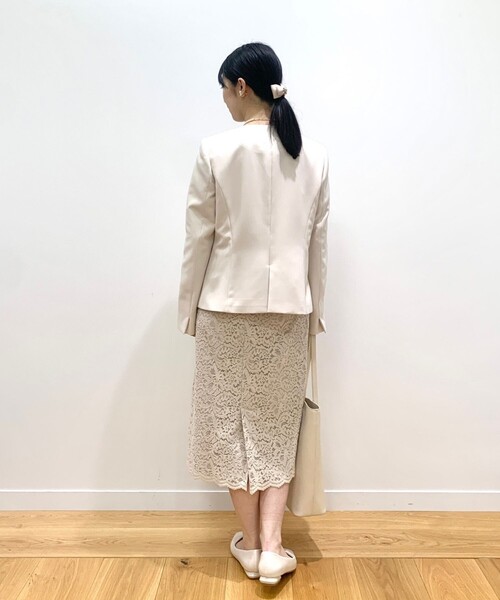 OPAQUE.CLIP(オペークドットクリップ)の「◆DELEGANT ダブルクロスキーネックジャケット【OPAQUE.CLIP NAVY】(ノーカラージャケット・レディース・ナチュラル/ネイビー/ブラック・40/38/34/36/42)」の17枚目の写真