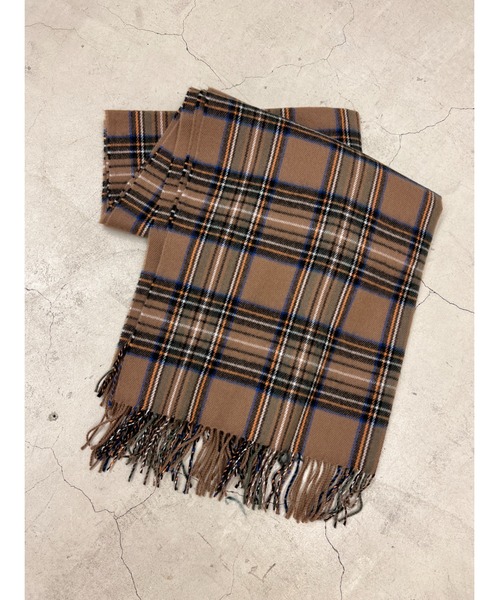 WC（ダブル シー）の「チェックマフラー（ストール/ショール・レディース・ブラック/アイボリー/ピンク/グリーン/レッド/ブラウン・FREE）」の21枚目の写真