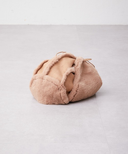 CIAOPANIC TYPY（チャオパニックティピー）の「ムートン風フライトキャップ（キャップ・レディース・グレー/ベージュ/ブラック・ONE SIZE）」の12枚目の写真