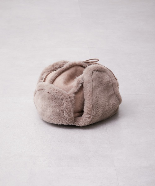 CIAOPANIC TYPY（チャオパニックティピー）の「ムートン風フライトキャップ（キャップ・レディース・グレー/ベージュ/ブラック・ONE SIZE）」の11枚目の写真