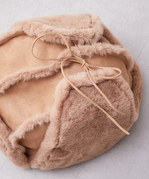 CIAOPANIC TYPY（チャオパニックティピー）の「ムートン風フライトキャップ（キャップ・レディース・グレー/ベージュ/ブラック・ONE SIZE）」の13枚目の写真