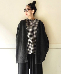 メリノボイル Vネックカーディガン