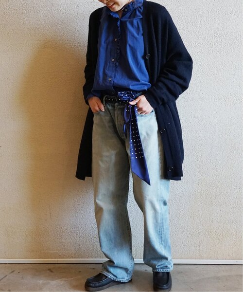 JOURNAL STANDARD LUXE（ジャーナルスタンダード　ラックス）の「メリノボイル Vネックカーディガン（カーディガン/ボレロ・レディース・チャコールグレー/ベージュ/ネイビー・FREE）」の11枚目の写真