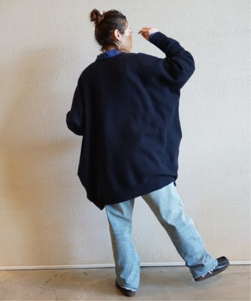 JOURNAL STANDARD LUXE（ジャーナルスタンダード　ラックス）の「メリノボイル Vネックカーディガン（カーディガン/ボレロ・レディース・チャコールグレー/ベージュ/ネイビー・FREE）」の15枚目の写真