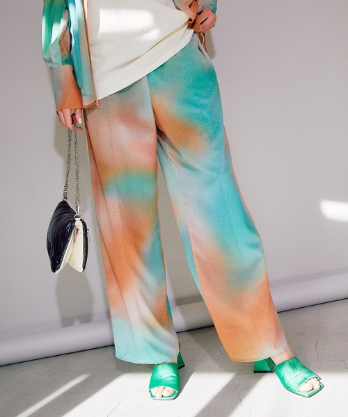 MAISON SPECIAL(メゾンスペシャル)の「グラデーションイージーパンツ【MAISON SPECIAL/メゾンスペシャル】■セットアップ対応■(その他パンツ・レディース・パープル/グリーン・36/38)」の8枚目の写真