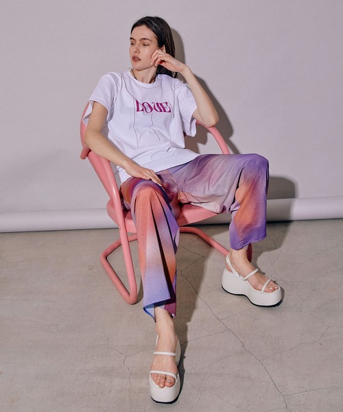 MAISON SPECIAL(メゾンスペシャル)の「グラデーションイージーパンツ【MAISON SPECIAL/メゾンスペシャル】■セットアップ対応■(その他パンツ・レディース・パープル/グリーン・36/38)」の5枚目の写真