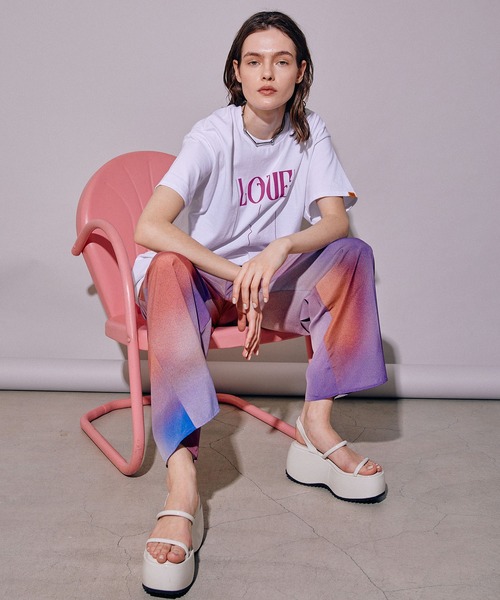 MAISON SPECIAL(メゾンスペシャル)の「グラデーションイージーパンツ【MAISON SPECIAL/メゾンスペシャル】■セットアップ対応■(その他パンツ・レディース・パープル/グリーン・36/38)」の6枚目の写真