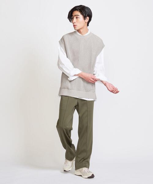 info. BEAUTY&YOUTH（インフォビューティアンドユース）の「【WEB限定】 ＜info. BEAUTY&YOUTH＞ ルーズシルエット メッシュ ベスト（ベスト・メンズ・ベージュ/ブラック・S/M/L）」の10枚目の写真