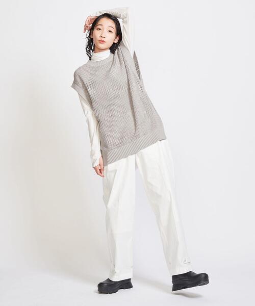 info. BEAUTY&YOUTH（インフォビューティアンドユース）の「【WEB限定】 ＜info. BEAUTY&YOUTH＞ ルーズシルエット メッシュ ベスト（ベスト・メンズ・ベージュ/ブラック・S/M/L）」の14枚目の写真