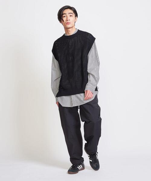 info. BEAUTY&YOUTH（インフォビューティアンドユース）の「【WEB限定】 ＜info. BEAUTY&YOUTH＞ ルーズシルエット メッシュ ベスト（ベスト・メンズ・ベージュ/ブラック・S/M/L）」の17枚目の写真