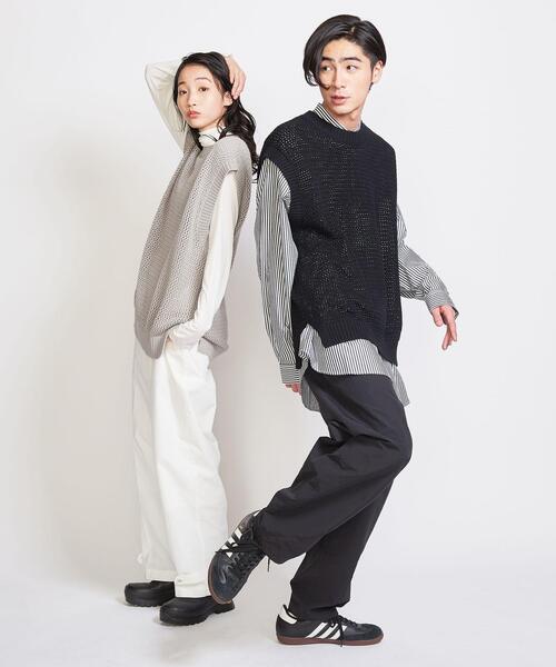 info. BEAUTY&YOUTH（インフォビューティアンドユース）の「【WEB限定】 ＜info. BEAUTY&YOUTH＞ ルーズシルエット メッシュ ベスト（ベスト・メンズ・ベージュ/ブラック・S/M/L）」の21枚目の写真
