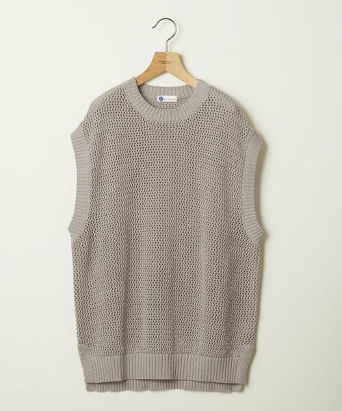 info. BEAUTY&YOUTH（インフォビューティアンドユース）の「【WEB限定】 ＜info. BEAUTY&YOUTH＞ ルーズシルエット メッシュ ベスト（ベスト・メンズ・ベージュ/ブラック・S/M/L）」の3枚目の写真