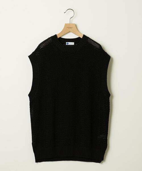 info. BEAUTY&YOUTH（インフォビューティアンドユース）の「【WEB限定】 ＜info. BEAUTY&YOUTH＞ ルーズシルエット メッシュ ベスト（ベスト・メンズ・ベージュ/ブラック・S/M/L）」の4枚目の写真