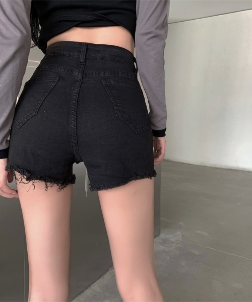 almo(アルモ)の「膝魅せニーハイベルト付き''2WAY''デニムパンツ(TS)(デニムパンツ・レディース・ブラック/ブルー・MEDIUM/LARGE/SMALL)」の10枚目の写真