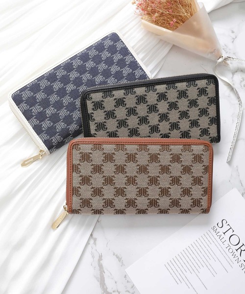 jouetie（ジュエティ）の「【jouetie/ジュエティ】JJモノグラムジャガード ラウンドZIP長財布（財布・レディース・アイボリー/ブラック/ベージュ/ダークブルー/キャメル・FREE）」の5枚目の写真