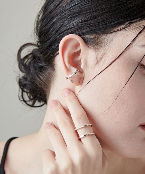 ete デイアップ パール&ビジュー リング/リングカフ セット ete（エテ）の「デイアップ パール&ビジュー リング/リングカフ セット