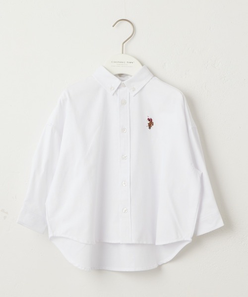 U.S. POLO ASSN.(ユーエスポロアッスン)の「【KIDS】【U.S. POLO ASSN/ユーエスポロアッスン】刺繍オックスボタンダウンオーバーシャツ(シャツ/ブラウス・キッズ・ブルー/ホワイト/イエロー・140/150/120/100)」の5枚目の写真