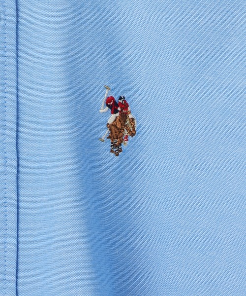 U.S. POLO ASSN.(ユーエスポロアッスン)の「【KIDS】【U.S. POLO ASSN/ユーエスポロアッスン】刺繍オックスボタンダウンオーバーシャツ(シャツ/ブラウス・キッズ・ブルー/ホワイト/イエロー・140/150/120/100)」の10枚目の写真