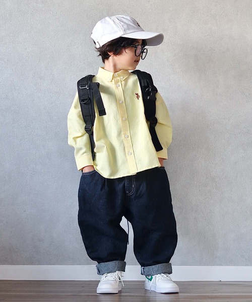 U.S. POLO ASSN.(ユーエスポロアッスン)の「【KIDS】【U.S. POLO ASSN/ユーエスポロアッスン】刺繍オックスボタンダウンオーバーシャツ(シャツ/ブラウス・キッズ・ブルー/ホワイト/イエロー・140/150/120/100)」の16枚目の写真