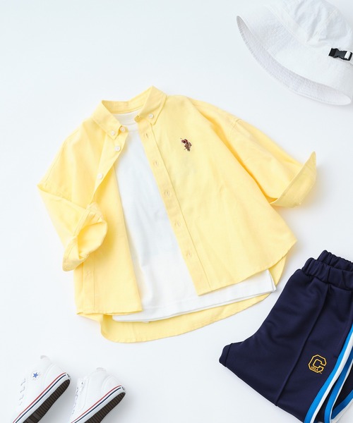 U.S. POLO ASSN.(ユーエスポロアッスン)の「【KIDS】【U.S. POLO ASSN/ユーエスポロアッスン】刺繍オックスボタンダウンオーバーシャツ(シャツ/ブラウス・キッズ・ブルー/ホワイト/イエロー・140/150/120/100)」の22枚目の写真