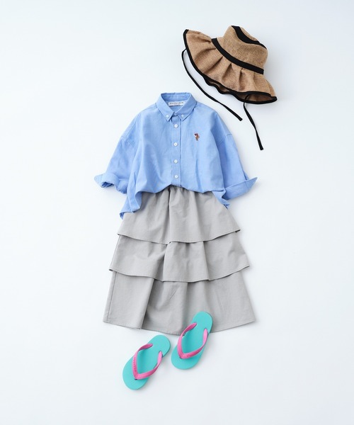 U.S. POLO ASSN.(ユーエスポロアッスン)の「【KIDS】【U.S. POLO ASSN/ユーエスポロアッスン】刺繍オックスボタンダウンオーバーシャツ(シャツ/ブラウス・キッズ・ブルー/ホワイト/イエロー・140/150/120/100)」の21枚目の写真