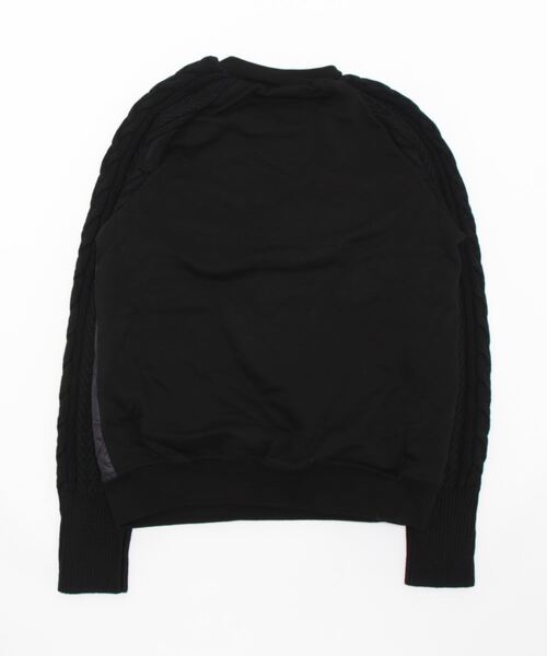 TAION(タイオン)の「【TAION】 ダウン+ニット+スウェット クルーネック プルオーバー / DOWN+KNIT+SWEAT CREW NECK PULLOVER(スウェット・メンズ・ブラック・2/3/4)」の2枚目の写真