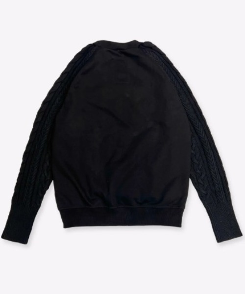 TAION(タイオン)の「【TAION】 ダウン+ニット+スウェット クルーネック プルオーバー / DOWN+KNIT+SWEAT CREW NECK PULLOVER(スウェット・メンズ・ブラック・2/3/4)」の4枚目の写真