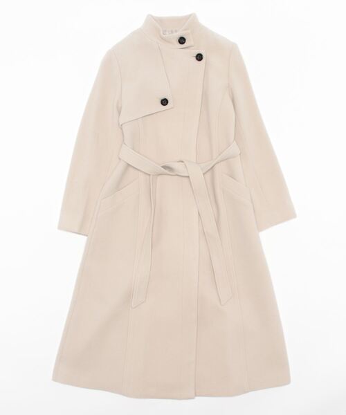 BDONNA（ビドンナ）の「PECPLAMB MOSSA ロングコート（チェスターコート・レディース・ブラック/ベージュ・MEDIUM）」の2枚目の写真
