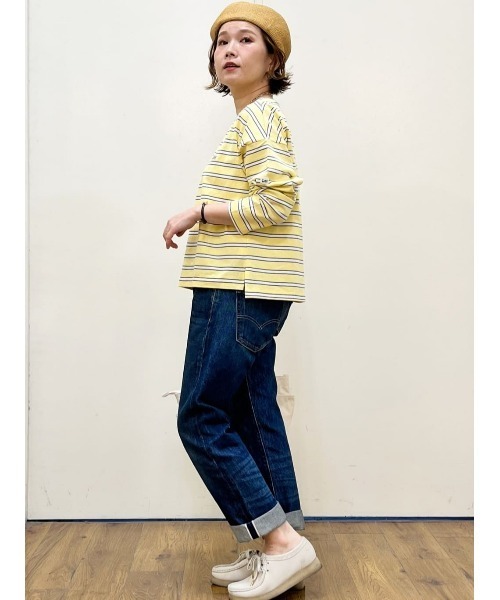 be with M Misayo マルチTシャツ イエローボーダー マルチボーダーTシャツ 2024SSカラー 〈TMC2435〉 - OT＆E-shibata